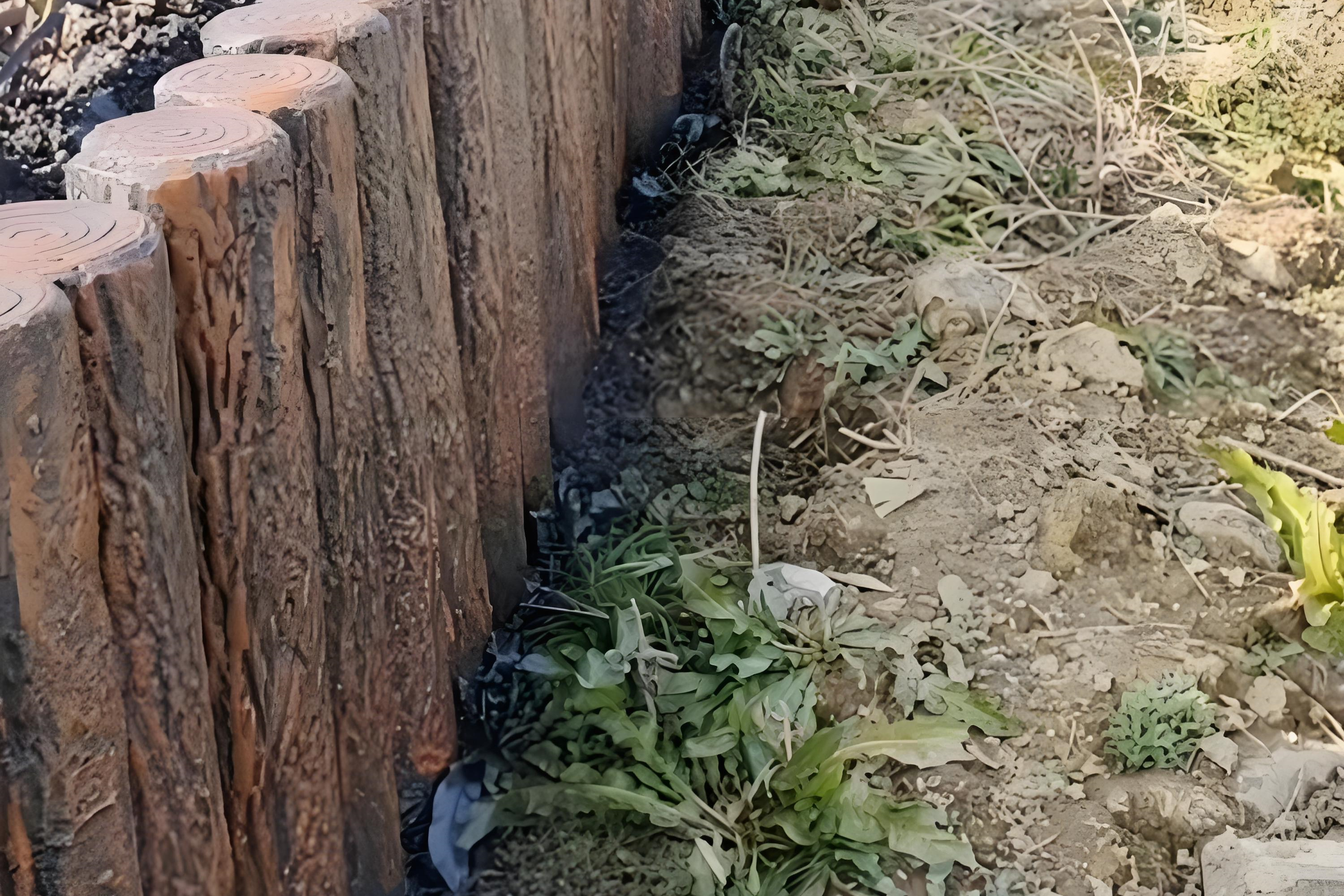 水泥樁批發廠家泓樺錦嘉-水泥仿木樁表面的紋理是如何制作出來的？